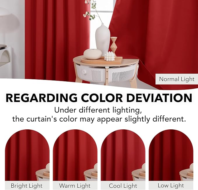 Deconovo Christmas Blackout Curtains, Thermal Insulated, W52 x L45 2 Panels - Image 6