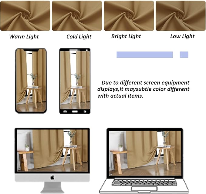 Simplebrand Ava Gold Blackout Curtains - Image 9
