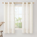 LAMIT Cream Linen Curtains 63 Inches Long by LAMIT
