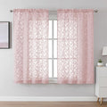 Lecloud Leia Blush Pink Sheer Curtains by Lecloud