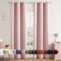 MIULEE Blackout Curtains for Bedroom 2 Panels 40 x 78 Inch Long Pink | Thermal by MIULEE