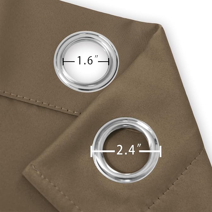 LEMOMO Brown Thermal Blackout Curtains/42 x 95 Inch/Set of 2 Panels Room - Image 5