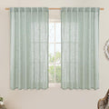 LAMIT Light Sage Linen Curtains 45 Inches Long by LAMIT