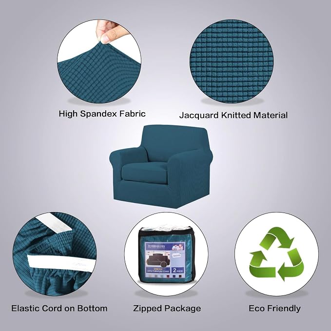 H.VERSAILTEX 2-Pieces Armchair Cover Chair Slipcovers - Image 4