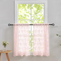YJ YANJUN Vintage Lace Curtains 36 inch Length 2 Panels by YJYANJUN