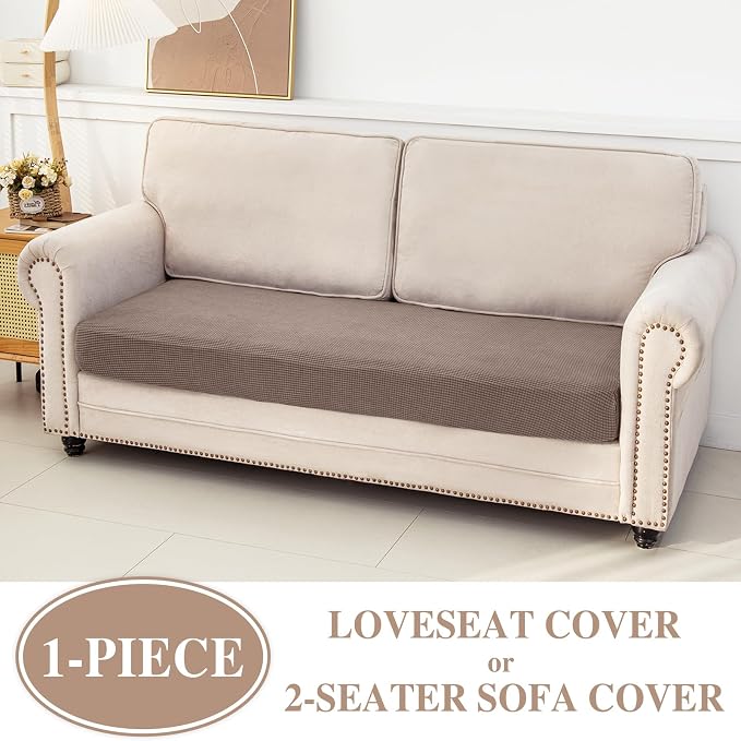 Couch Cushion Cover Loveseat Cover or 2 Seat Sofa Cover Washable Stretch - Image 2