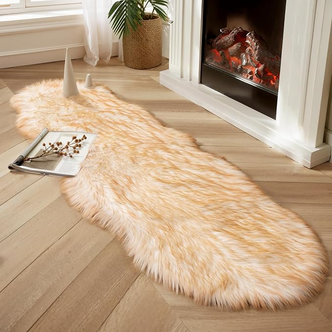 Ciicool Ultra Soft Faux Sheepskin Fur Rug Fluffy Rug by CIICOOLHomeDeco