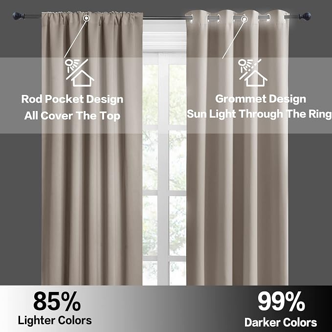 RYB HOME Short Blackout Curtains - Image 6