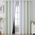 Estelar Textiler Sage Green and Greyish White Gradient Blackout Curtains by ESTELARTEXTILER