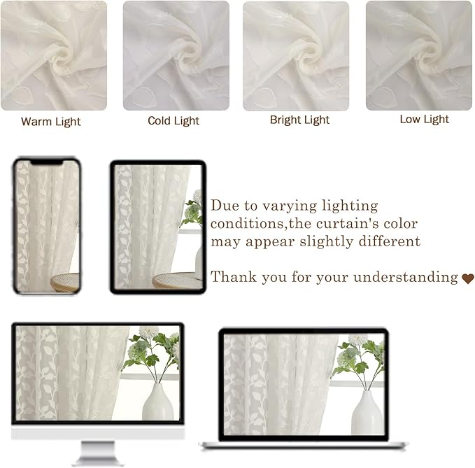 Chyhomenyc Ivory Sheer Valances - Image 7