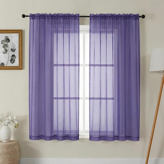 Gwine Sheer Curtains 63 Inch Length by Gwine