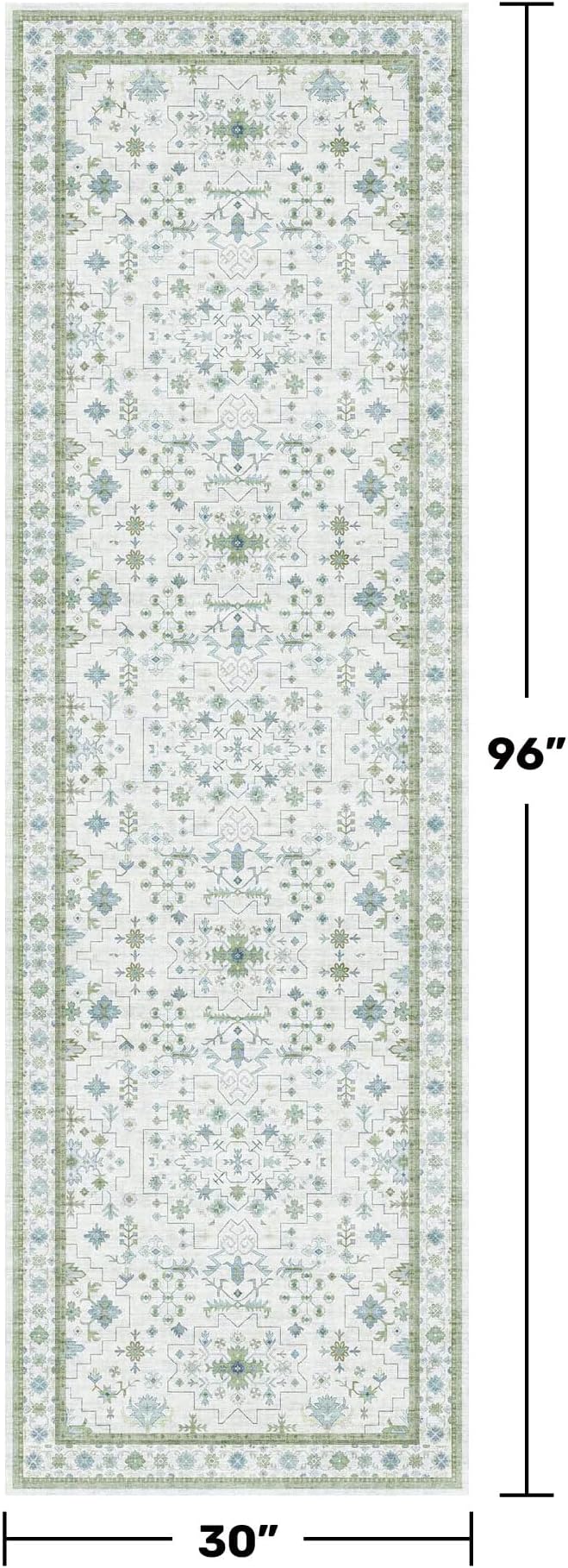 Hazo Haus Oushak Wide Hallway Runner Rug 2'6"x8' - Image 2