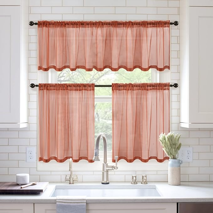 MIULEE Short Sheer Curtains 36 Inch Length - Image 6