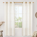 LAMIT Cream Linen Curtains 72 inches Long by LAMIT