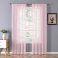 Tollpiz Sheer Curtains Bedroom Linen Textured Curtain Sheers Light Filtering by Tollpiz