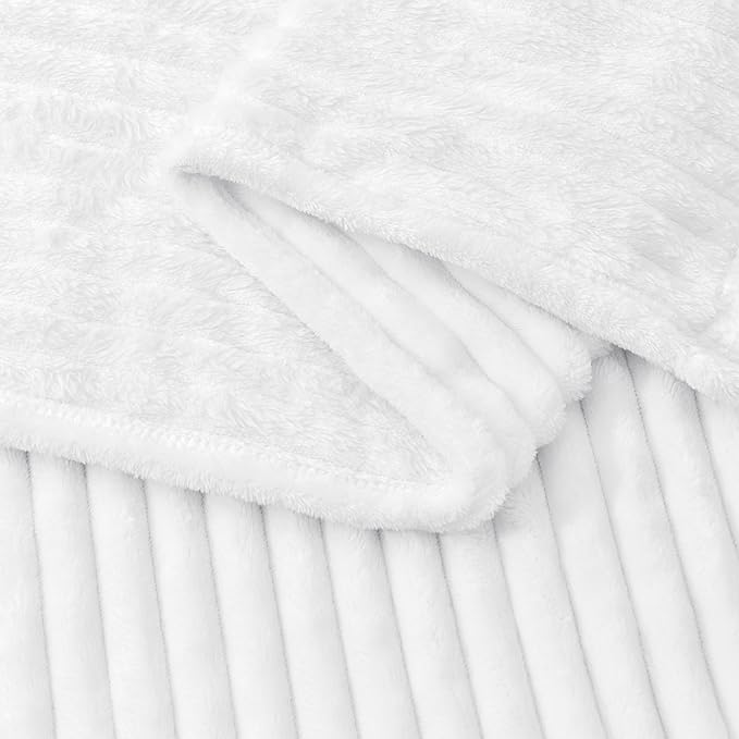 BEDELITE Fleece Blanket Twin Size – 3D Ribbed Jacquard Soft and Warm Decorative - Image 4