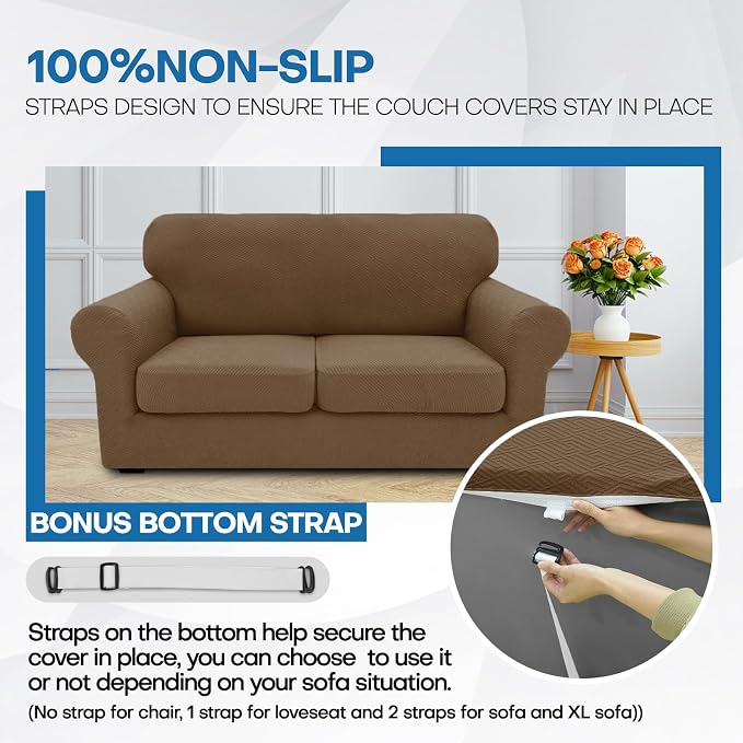 XINEAGE New 4 Pieces Couch Covers - Image 5