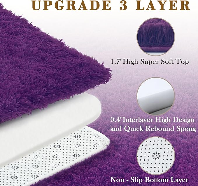 Rugs for Living Room 6x9, Alfombras para Salas Shag Large Plush Soft Area Rug - Image 5