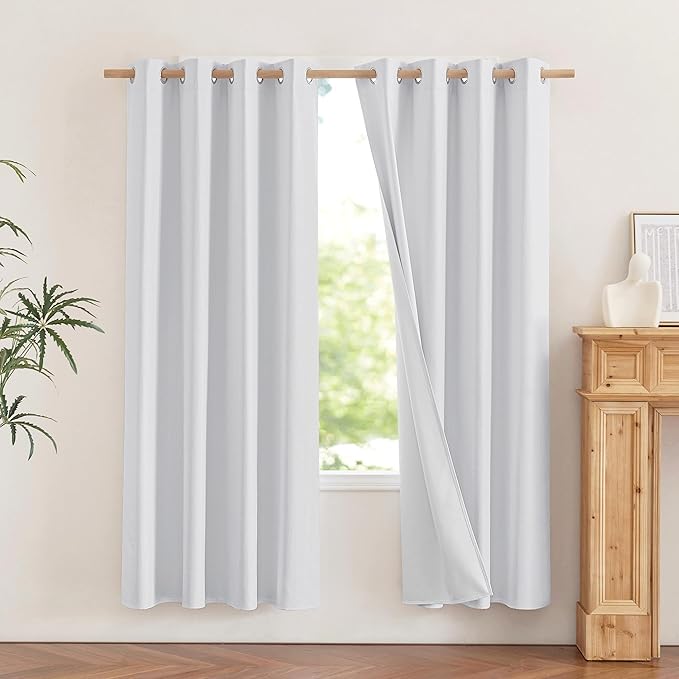 NICETOWN 100% Absolutely Blackout Linen Curtains by NICETOWN