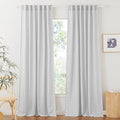 RYB HOME Linen Sheer Curtains for Living Room Privacy Semi Sheer Window Drapes by RYBHOME