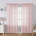 Lecloud Leia Blush Pink Sheer Curtains by Lecloud