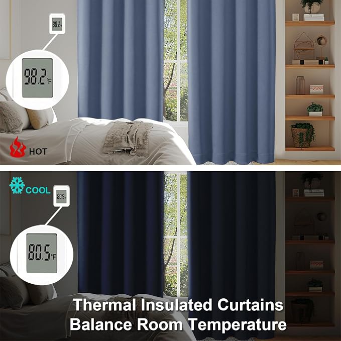 Simplebrand Ava Denim Blackout Curtains - Image 6