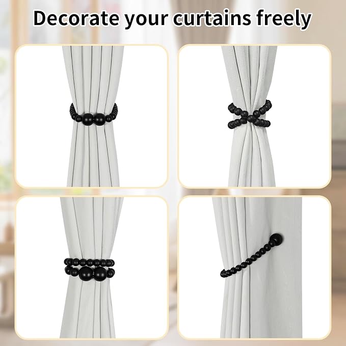 Magnetic Curtain Tiebacks, 2 Pack Curtain Holdbacks - Image 4