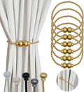 6 Pack Magnetic Curtain Tiebacks Modern Handmade Rope Curtain Tie Backs by HIASTRA