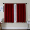 Simplebrand Ava Red Short Blackout Curtains by Simplebrand