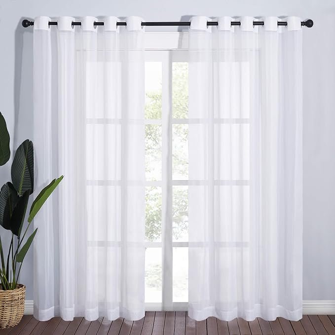 NICETOWN Voile Sheer Curtains for Windows, Grommet Elegant Airy Lightweight by NICETOWN