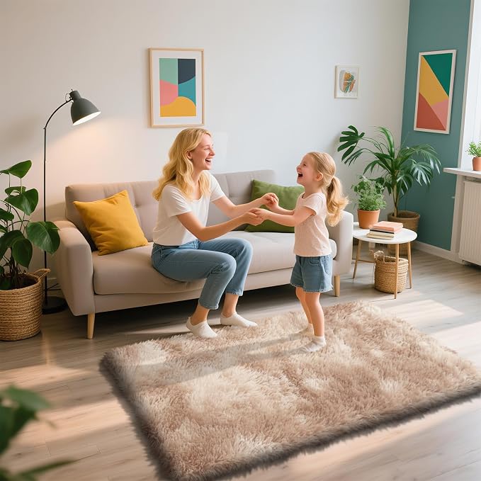 Shag Area Rug for Bedroom 3x5, Fluffy Area Rugs for Living Room, Soft Fuzzy Rug - Image 7