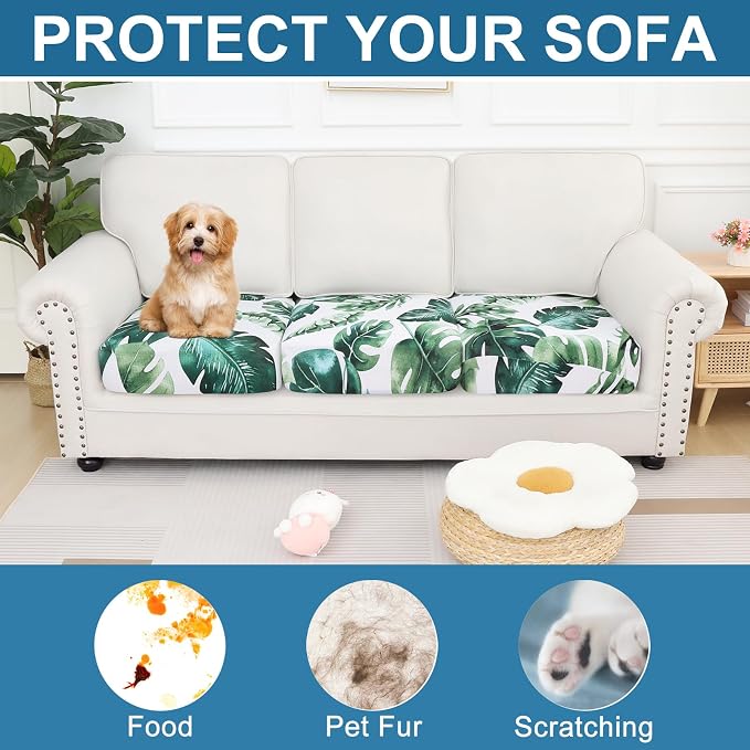 Smiry Printed Couch Cushion Covers, Stretch Soft Couch Covers - Image 7