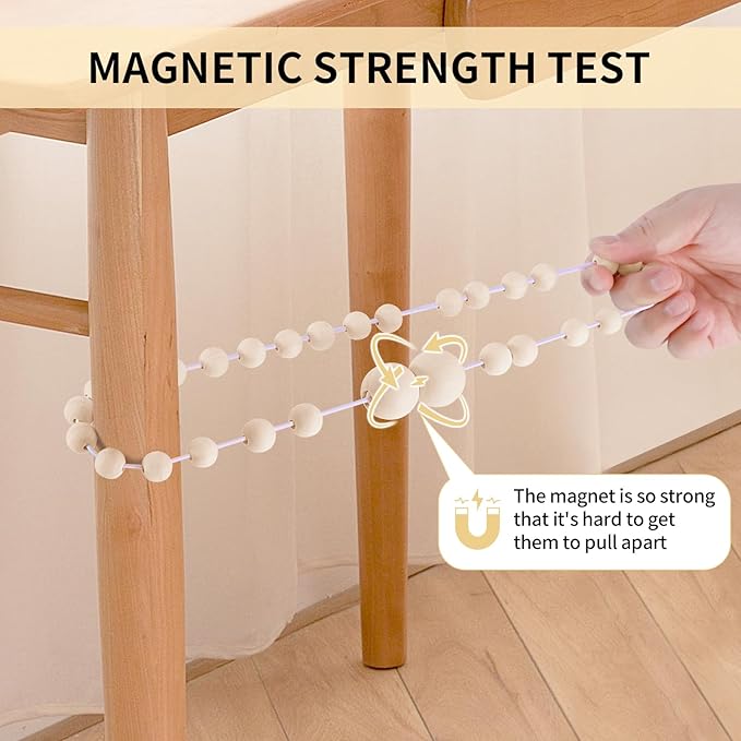 KLOGTSIND Magnetic Curtain Tiebacks, 4 Pack Curtain Holdbacks - Image 6