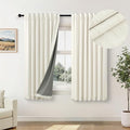 Small Blackout Curtains 54 Inch Length Linen Textured Short Black Out Curtains by Pitalk