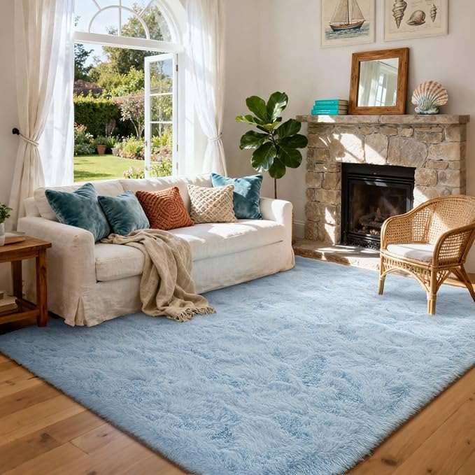 5x7 Ft Shag Area Rug for Bedroom, Ultra Soft Fluffy Furry Rugs for Living Room - Image 3