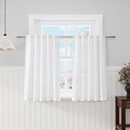 Nanspring White Curtains 45 Inch Long, 2 Panel by Nanspring