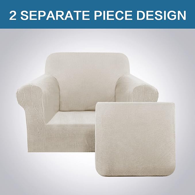 H.VERSAILTEX 2-Pieces Armchair Cover Chair Slipcovers - Image 5