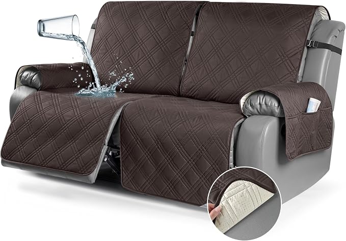 TAOCOCO 100% Waterproof Oversized Loveseat Recliner Cover, Non Slip Split Couch by TAOCOCO
