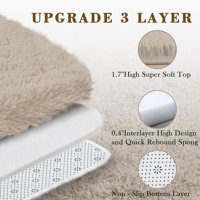 3x5 Rug, Bedside Preppy Dorm Area Rug, College Essentials Small Carpets - Image 3