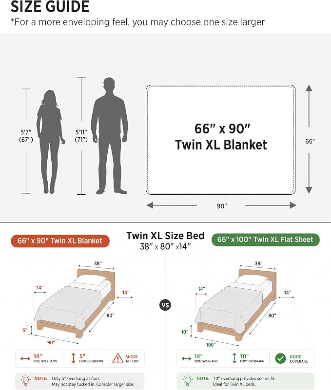 Bedsure Soft Twin XL Blanket for Bed Dorm Beige 66"x90" | Birthday Gifts for - Image 6