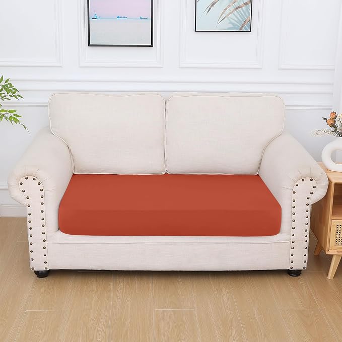 hyha Milk Silk Couch Cushion Covers, Soft Magic Sofa Covers Washable - Image 7