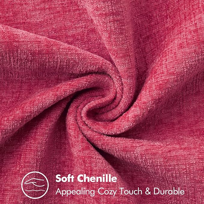 MIULEE Pack of 2 Couch Throw Pillow Covers 18x18 Inch Hot Pink Farmhouse - Image 4
