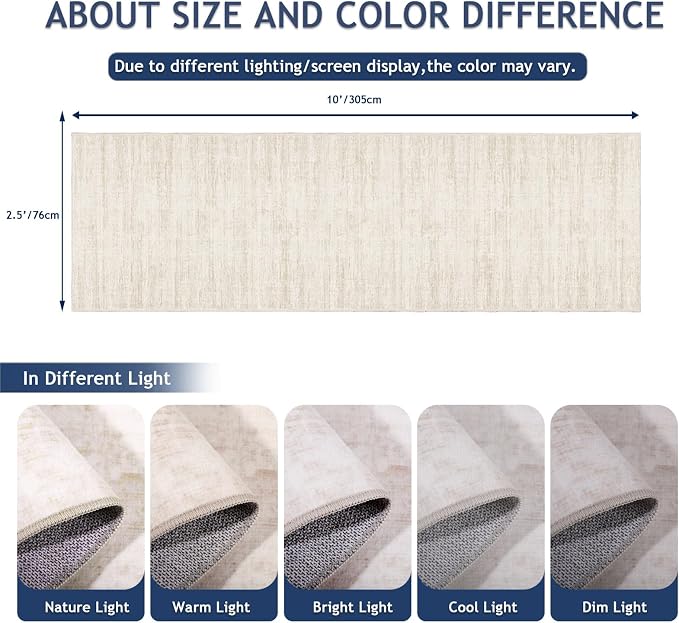 2.5x10 Washable Runner Rugs, 10 ft Runner Rug - Image 2