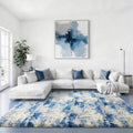 Ophanie Blue White and Grey Area Rugs by Ophanie