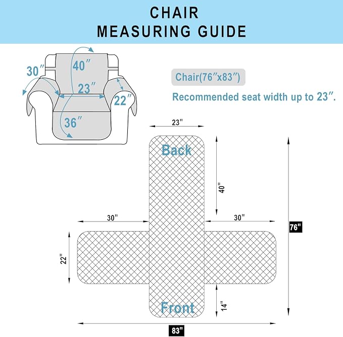Recliner Chair Covers Reversible Sofa Couch Cover - Image 7