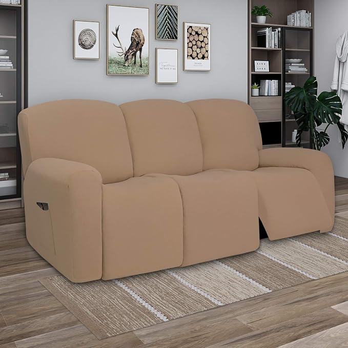 PureFit Super Stretch 3 Seats Recliner Chair Sofa Couch Cover - Image 2