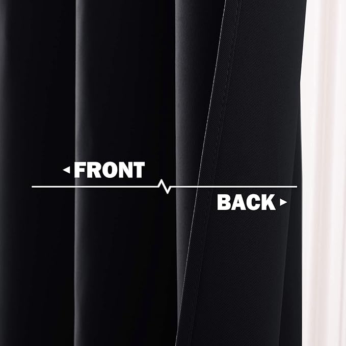 NICETOWN Black Small Window Curtains - Image 5