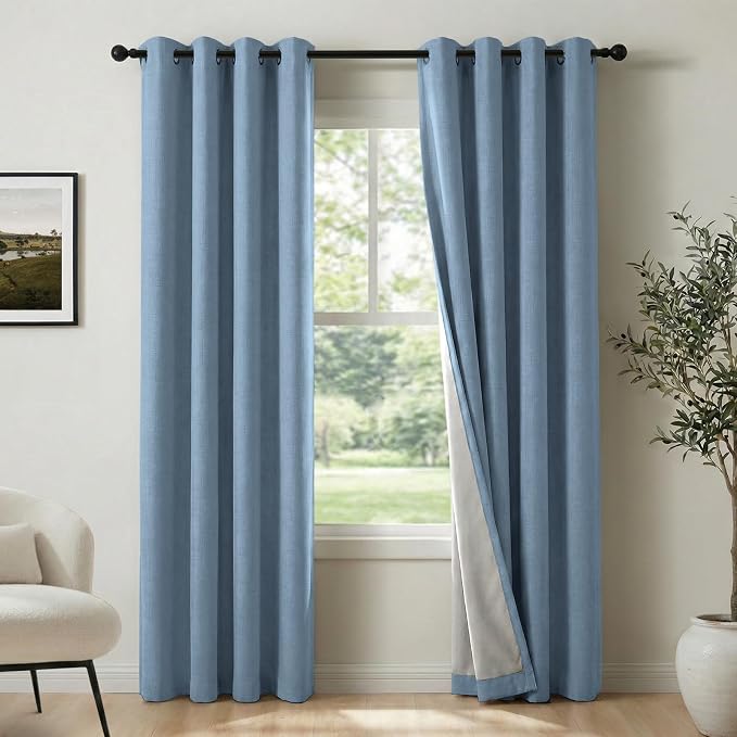 100% Blackout Shield Curtains, 2 Panels, Grommet Top, Thermal Insulated by 100BlackoutShield