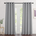 NICETOWN Silver Grey Curtains 84 inch Length 2 Panels, Grommet Thermal by NICETOWN