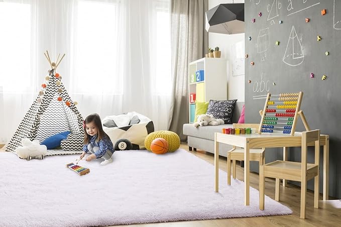 TWINNIS Super Soft Shaggy Rugs Fluffy Carpets, 4x5.9 Feet, Indoor Modern Plush - Image 4